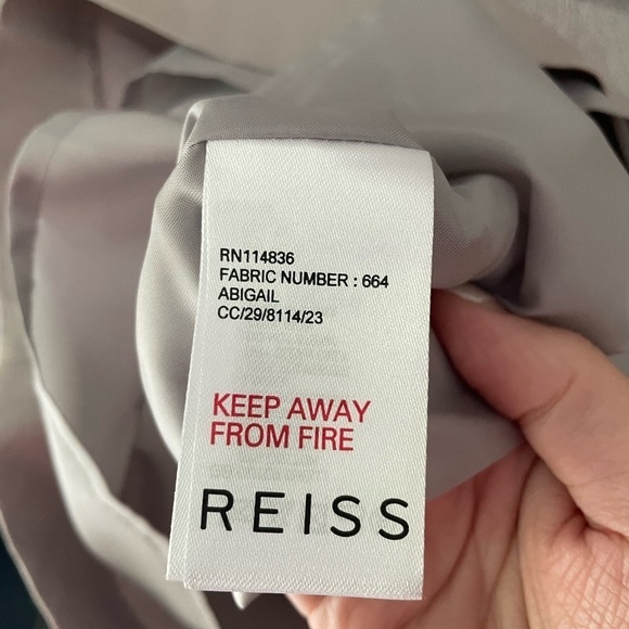 Reiss Gray Lace Mini Dress Size 2 - Picture 8 of 11